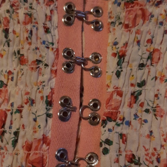 Vintage Betsey Johnson Floral Pink Corset Top - Picture 3 of 5